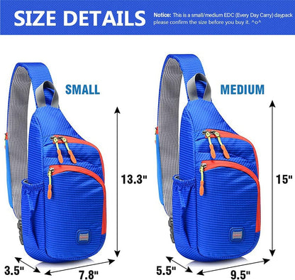 Small Sling Backpack Waterproof Unisex Shoulder Bag Chest Crossbody Daypack