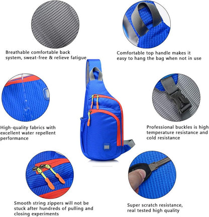 Small Sling Backpack Waterproof Unisex Shoulder Bag Chest Crossbody Daypack