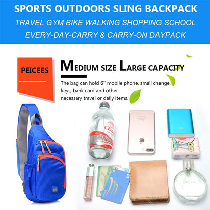 Small Sling Backpack Waterproof Unisex Shoulder Bag Chest Crossbody Daypack