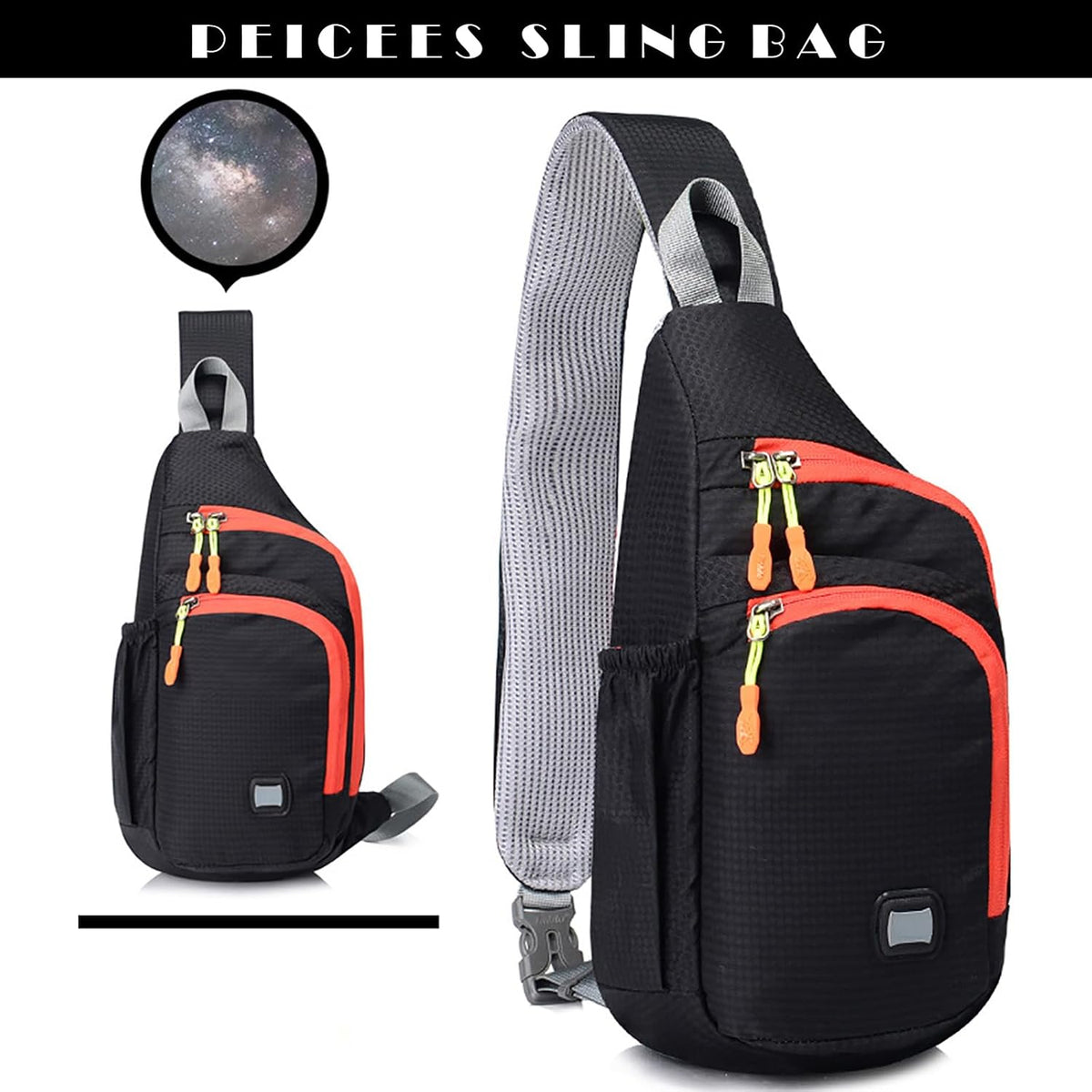 Small Sling Backpack Waterproof Unisex Shoulder Bag Chest Crossbody Daypack