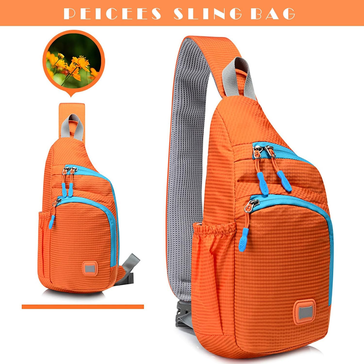 Small Sling Backpack Waterproof Unisex Shoulder Bag Chest Crossbody Daypack
