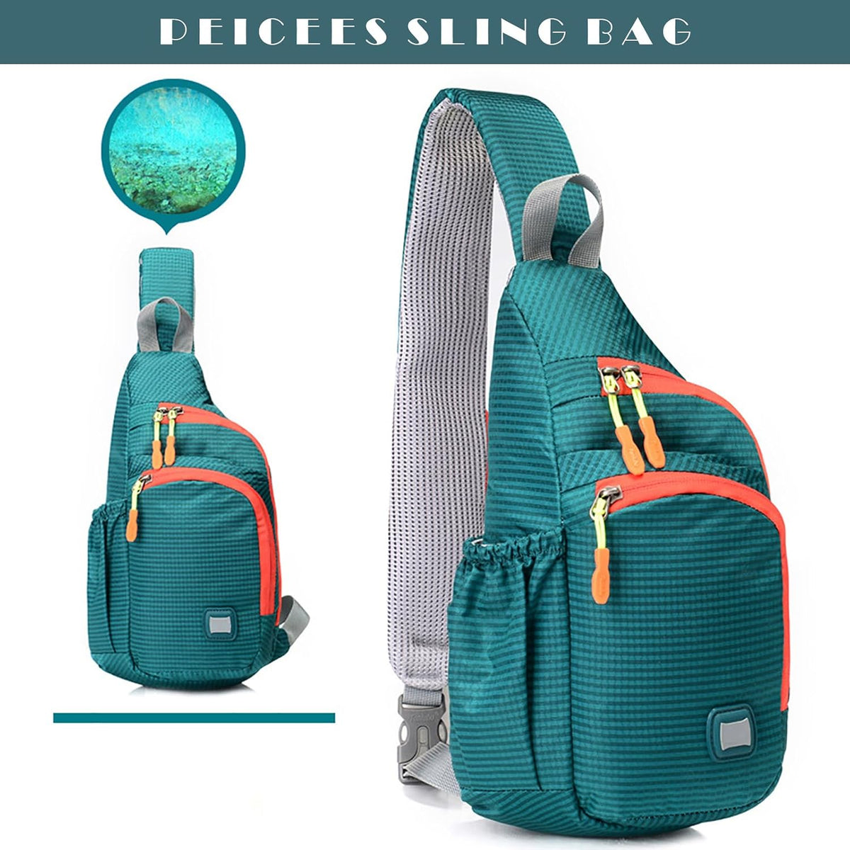 Small Sling Backpack Waterproof Unisex Shoulder Bag Chest Crossbody Daypack