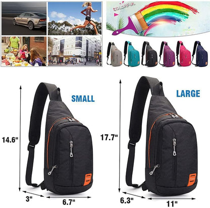 Small Sling Backpack Waterproof Unisex Shoulder Bag Chest Crossbody Daypack