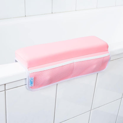 Cuddlix Baby Kneeler and Elbow Rest Pad Set for Baby Bathing Parents, Extra Thick Soft Mat with Organizer Pockets - Painless Kneeling Quick Drying Non-Slip for Newborn, Pastel Pink