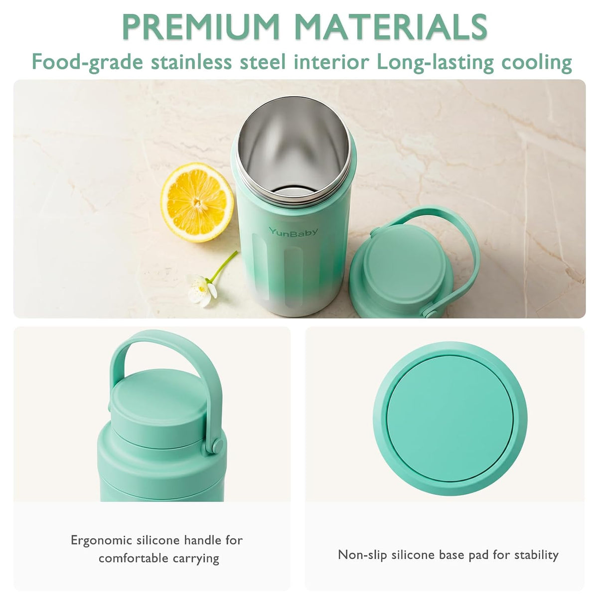 22oz Portable Breast Milk Cooler, Game-changer with 360° Total Cooling Gel Ice Pack for 30 Hours, Baby Travel Breastfeeding Essential Chiller with 2pcs Bottles for Breastmilk Storage (Green)