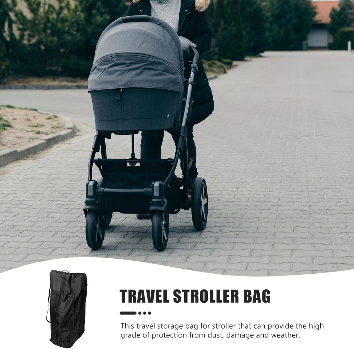 Stroller Straps Bag for Double Shoulder Airplane Travel