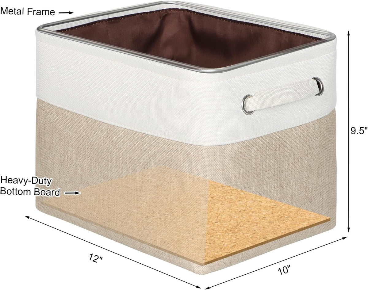 Fabric Storage Bins for Shelves, Rectangle Storage Basket, 3 Pack