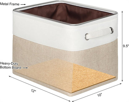 Fabric Storage Bins for Shelves, Rectangle Storage Basket, 3 Pack