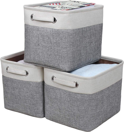 Fabric Storage Bins for Shelves, Rectangle Storage Basket, 3 Pack