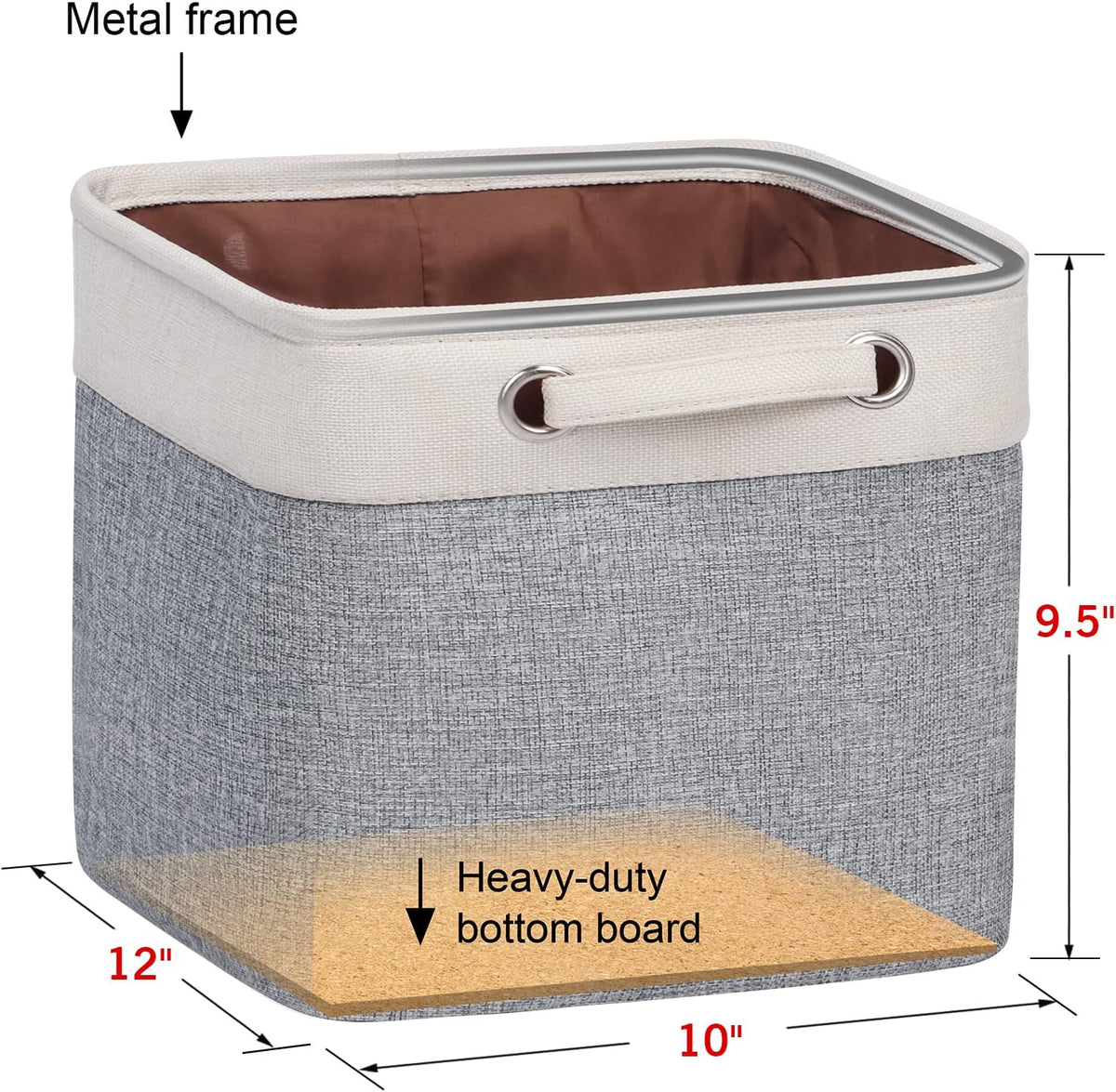 Fabric Storage Bins for Shelves, Rectangle Storage Basket, 3 Pack