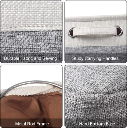 Fabric Storage Bins for Shelves, Rectangle Storage Basket, 3 Pack