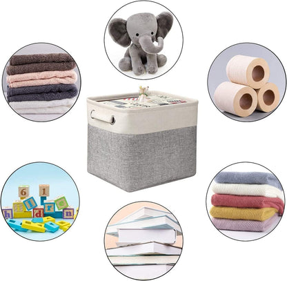 Fabric Storage Bins for Shelves, Rectangle Storage Basket, 3 Pack