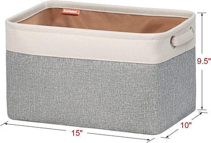 Fabric Storage Bins for Shelves, Rectangle Storage Basket, 3 Pack