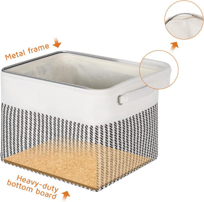 Fabric Storage Bins for Shelves, Rectangle Storage Basket, 3 Pack