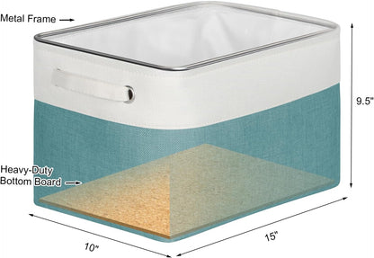 Fabric Storage Bins for Shelves, Rectangle Storage Basket, 3 Pack