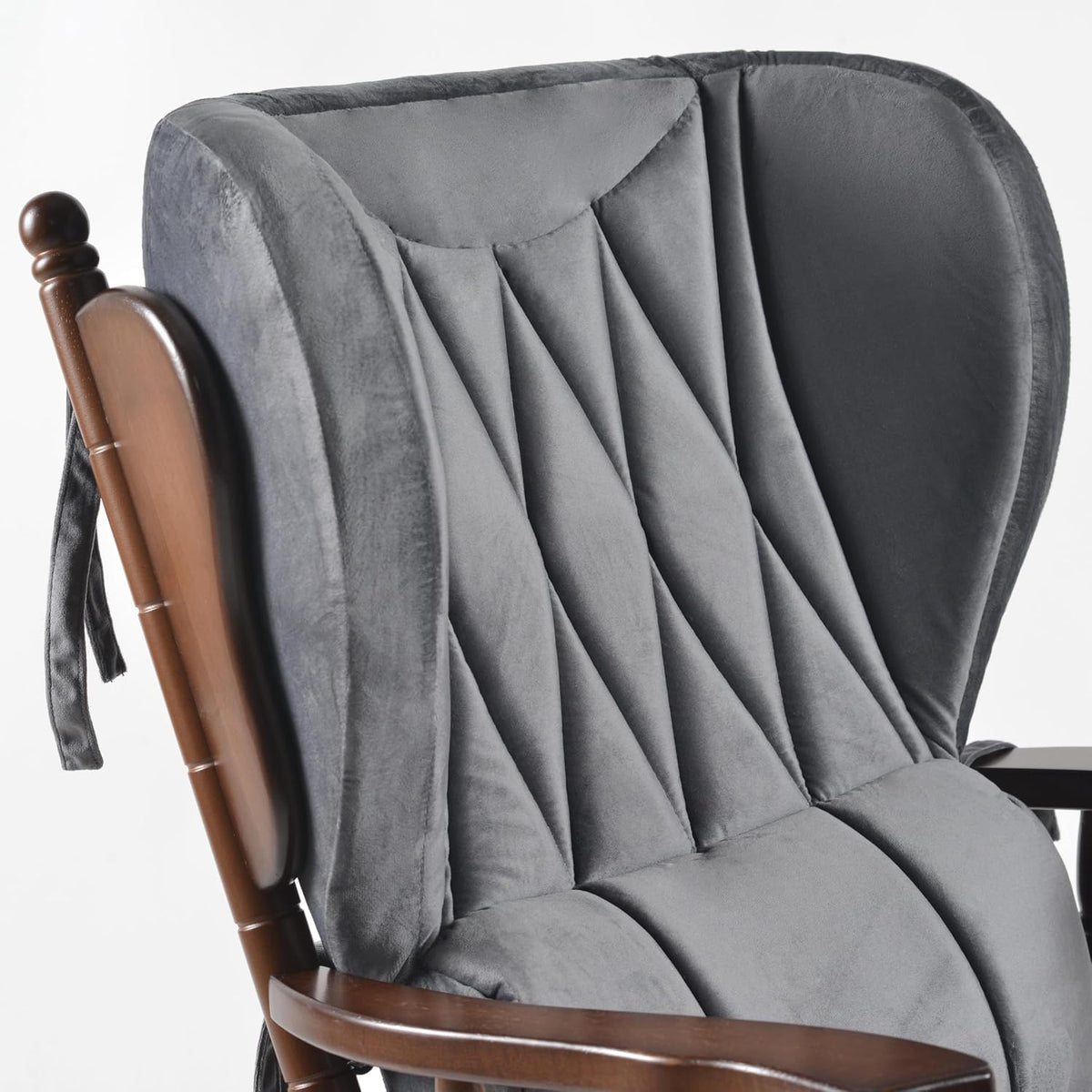 Comfort Deluxe Glider Chair and Ottoman Set (Silver)