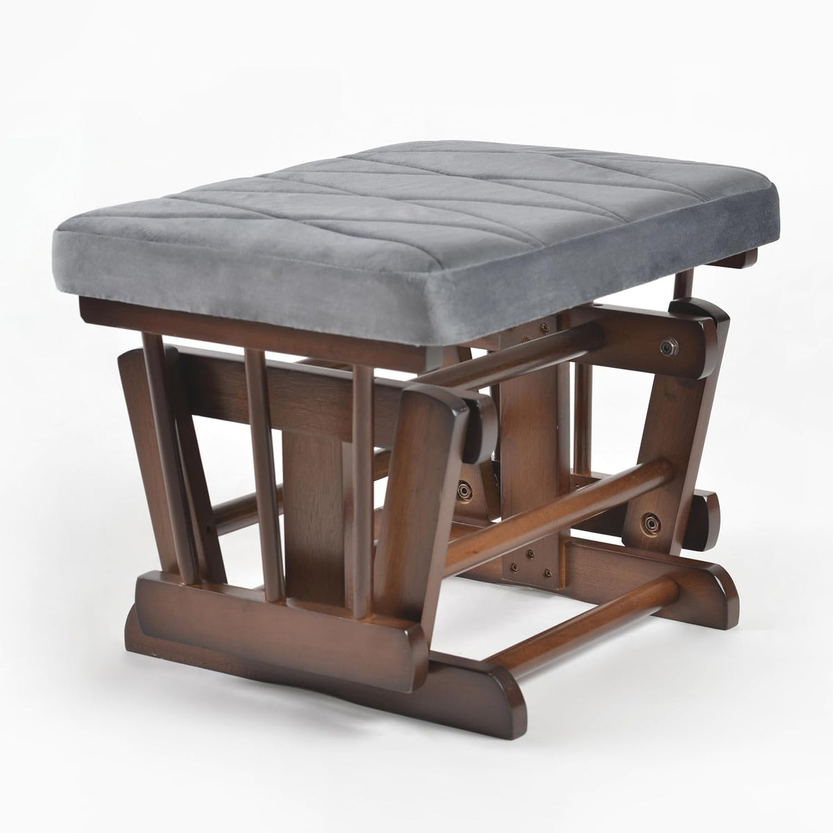 Comfort Deluxe Glider Chair and Ottoman Set (Silver)