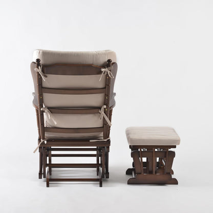 Comfort Deluxe Glider Chair and Ottoman Set (Silver)