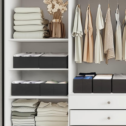 Drawer Organizer Clothes, Dresser Organizer for Baby Clothes, Underwear, Sock- Foldable Closet Organization and Storage Dividers Bins for Nursery, Bedroom (Beige)