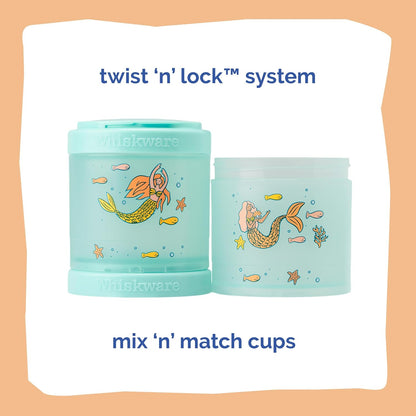 Solid Snack Containers, 3 Stackable Snack Cups, Tan/Yellow/Orange