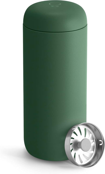 Carter Move Ceramic Lined Travel Coffee Mug 16 oz - Leak-Proof Lid | No Metallic Taste, Dishwasher Safe, Hot 12Hr Cold 24Hr, Stainless Steel Tumbler, BPA-Free, Fits Cup Holders, Sporty Green