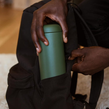 Carter Move Ceramic Lined Travel Coffee Mug 16 oz - Leak-Proof Lid | No Metallic Taste, Dishwasher Safe, Hot 12Hr Cold 24Hr, Stainless Steel Tumbler, BPA-Free, Fits Cup Holders, Sporty Green