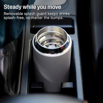 Carter Move Ceramic Lined Travel Coffee Mug 16 oz - Leak-Proof Lid | No Metallic Taste, Dishwasher Safe, Hot 12Hr Cold 24Hr, Stainless Steel Tumbler, BPA-Free, Fits Cup Holders, Sporty Green