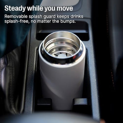 Carter Move Ceramic Lined Travel Coffee Mug 16 oz - Leak-Proof Lid | No Metallic Taste, Dishwasher Safe, Hot 12Hr Cold 24Hr, Stainless Steel Tumbler, BPA-Free, Fits Cup Holders, Sporty Green