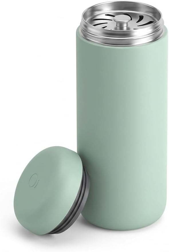 Carter Move Ceramic Lined Travel Coffee Mug 16 oz - Leak-Proof Lid | No Metallic Taste, Dishwasher Safe, Hot 12Hr Cold 24Hr, Stainless Steel Tumbler, BPA-Free, Fits Cup Holders, Sporty Green
