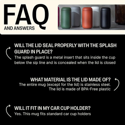 Carter Move Ceramic Lined Travel Coffee Mug 16 oz - Leak-Proof Lid | No Metallic Taste, Dishwasher Safe, Hot 12Hr Cold 24Hr, Stainless Steel Tumbler, BPA-Free, Fits Cup Holders, Sporty Green