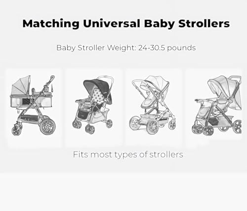 Universal Clear Baby Stroller Weather Shield - Waterproof Rain Cover Protection for Snow, Wind, Rain - Safe Material Travel Stroller Cart Accessory