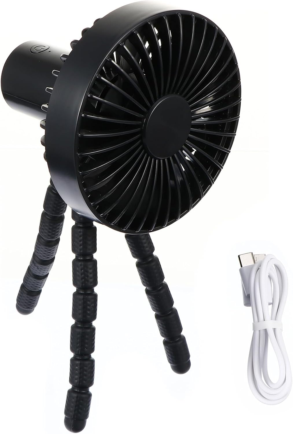 Portable Mini Stroller Fan with Rechargeable Battery, Flexible Tripod Clip, Outdoor Cooling Air Fan for Travel and Sports Use