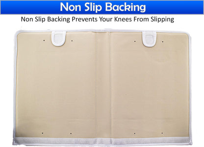 Bath Kneeler Pad & Elbow Armrest Mat for Bathtub - Baby Bath Kneeling Pad For Moms - Foldable Non Slip Safety Bathtube Padded Cushion w/ Storage Organizer & Knee Rest For Baby Bathing & Washing