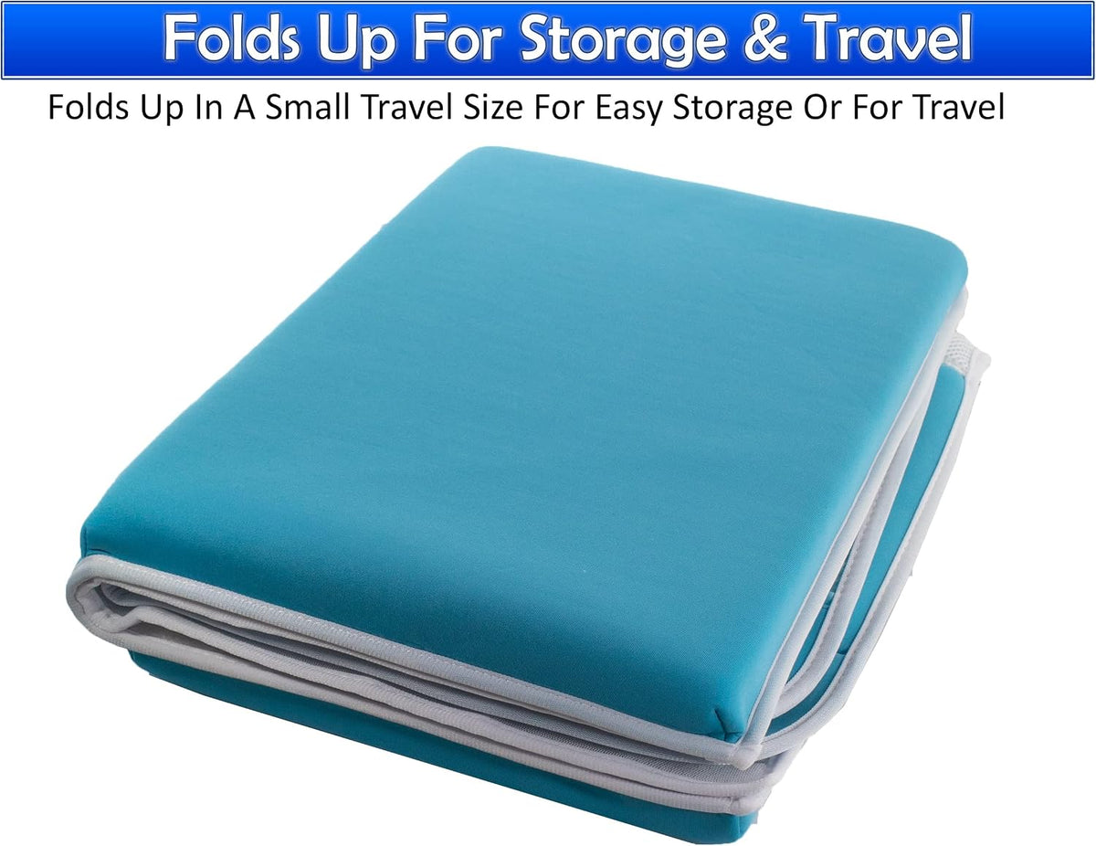 Bath Kneeler Pad & Elbow Armrest Mat for Bathtub - Baby Bath Kneeling Pad For Moms - Foldable Non Slip Safety Bathtube Padded Cushion w/ Storage Organizer & Knee Rest For Baby Bathing & Washing