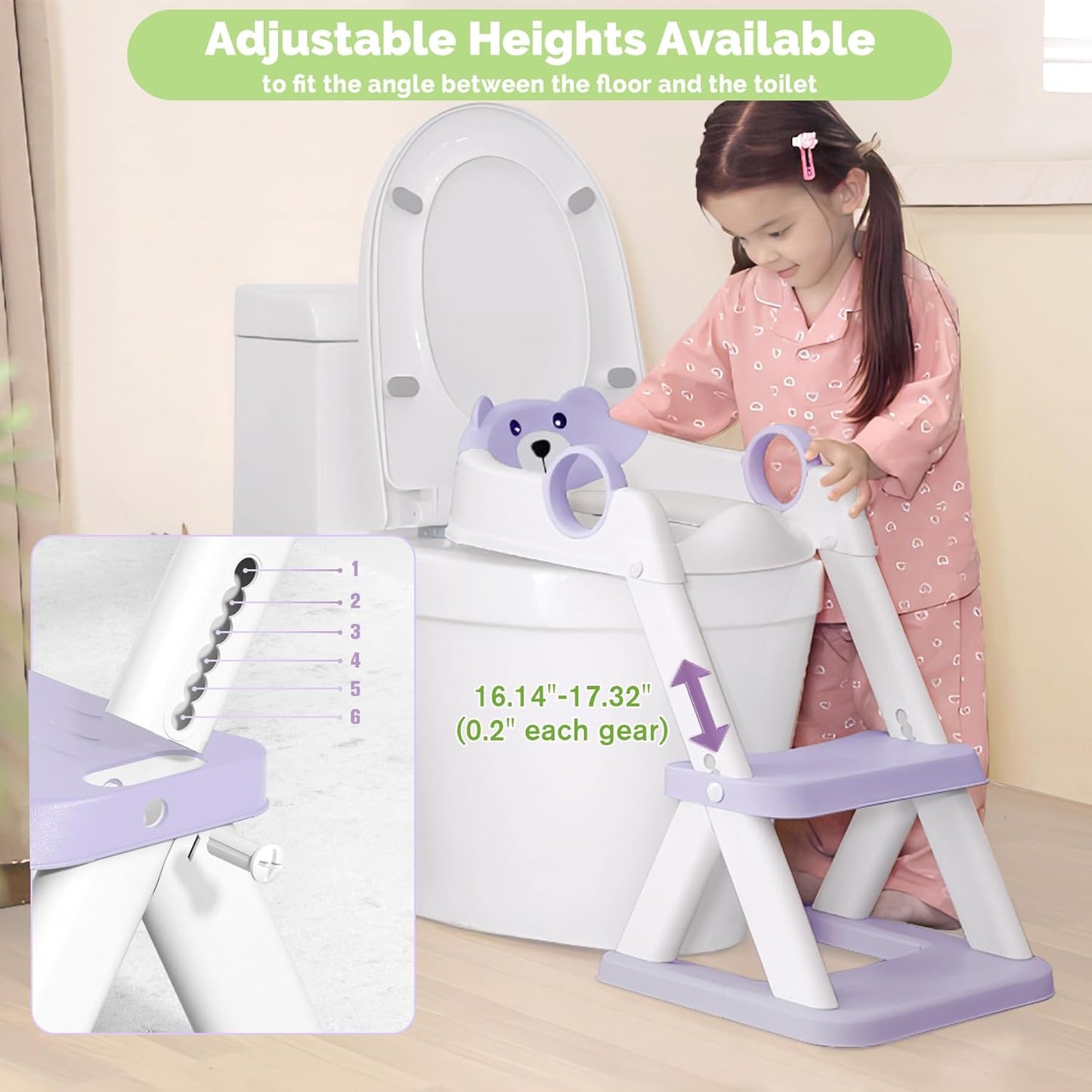 Training Toilet Ladder, Multi-Use, Convenient and Suitable for Most Situations，Girls, Boys