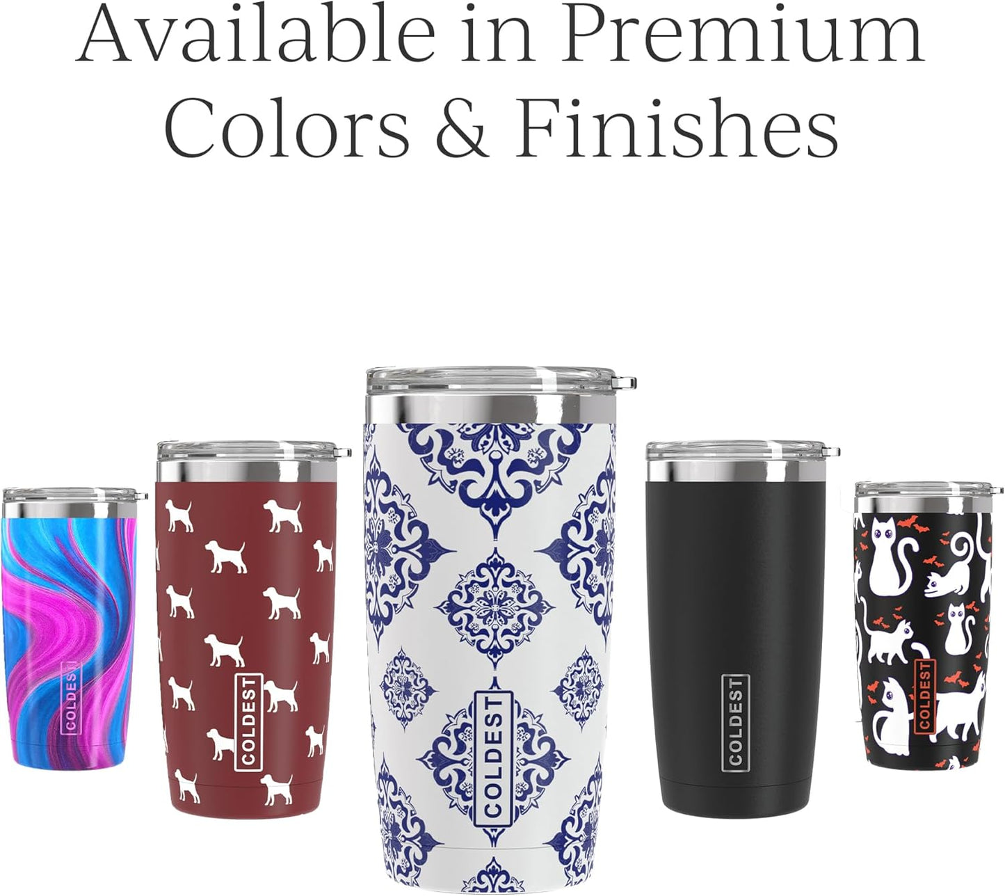 Coffee Tumbler Cups - 100% Spill Proof Tumbler - Stainless Steel Double Insulated - Leakproof Tumblers for Women & Men - Cup Holder Friendly and Easy to Clean (The Persian, 20 oz)