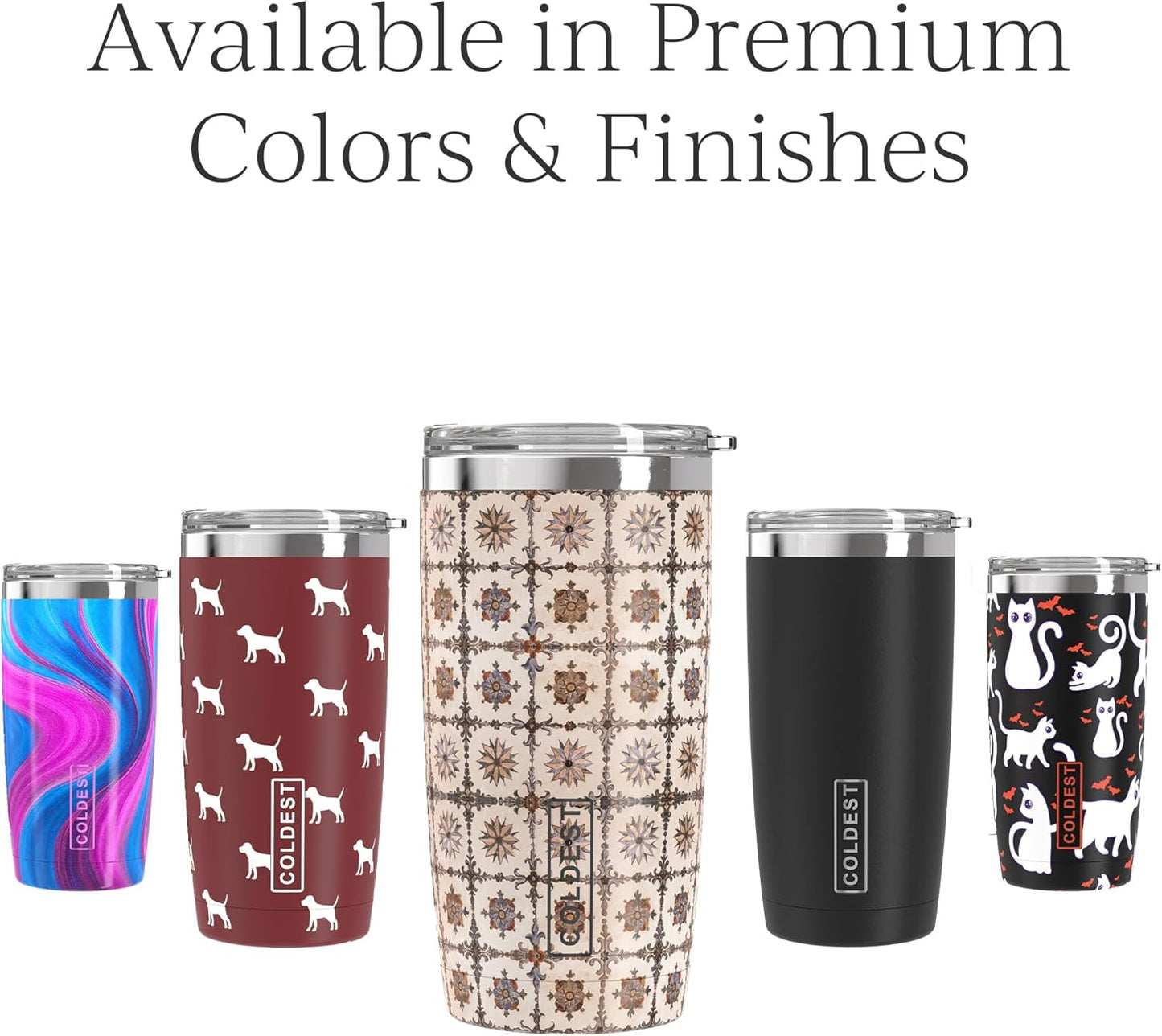 Coffee Tumbler Cups - 100% Spill Proof Tumbler - Stainless Steel Double Insulated - Leakproof Tumblers for Women & Men - Cup Holder Friendly and Easy to Clean (The Persian, 20 oz)