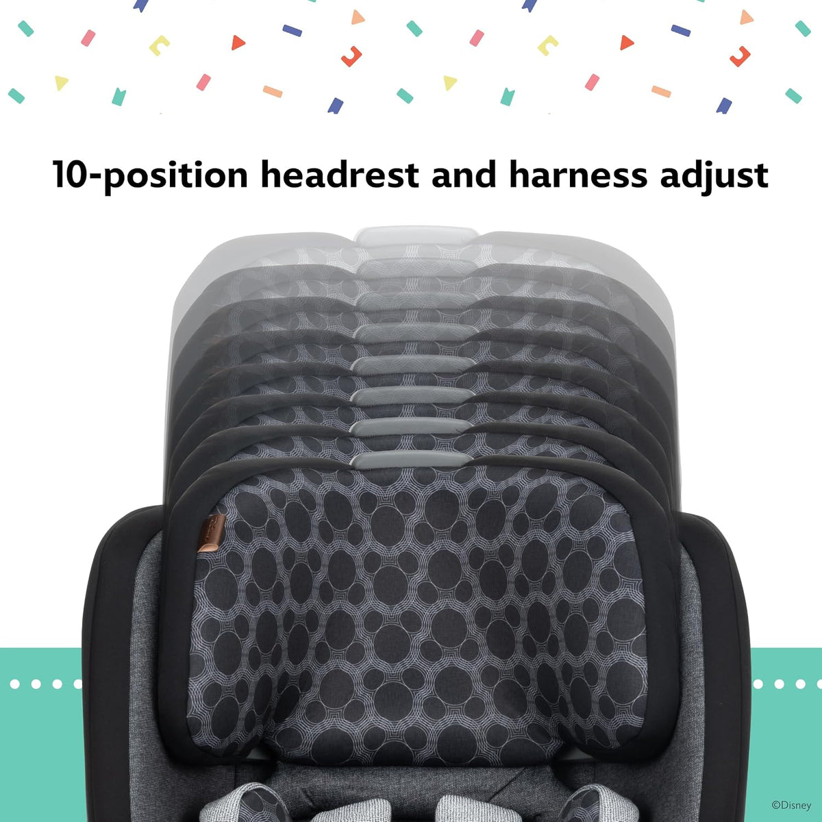 Baby Turn and Go 360 Rotating All-in-One Convertible Car Seat, Vintage Mickey Mouse