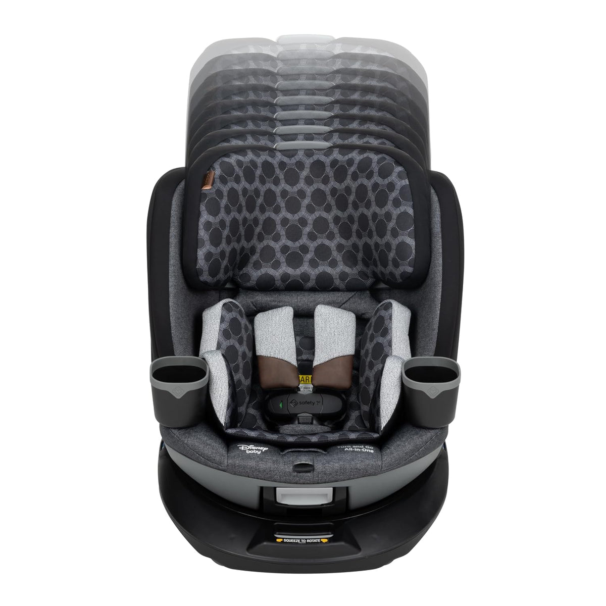 Baby Turn and Go 360 Rotating All-in-One Convertible Car Seat, Vintage Mickey Mouse