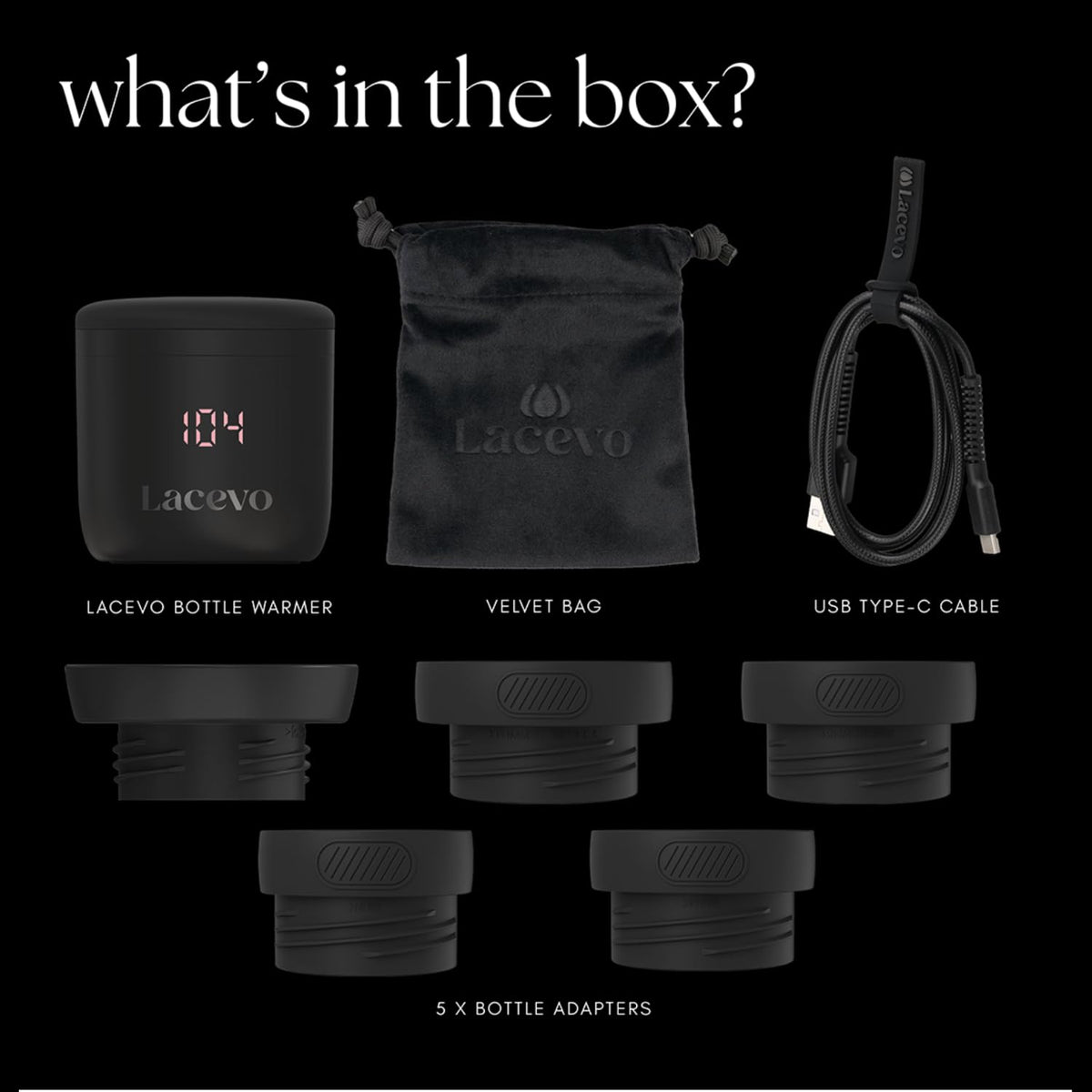 N6 Universal Bottle Warmer - Quickly Warms to Optimal Temperature - 5 Adapters to Work with Most Major Bottle Brands - for Breast Milk & Water - Portable & Small - Rechargeable - Easy to Use