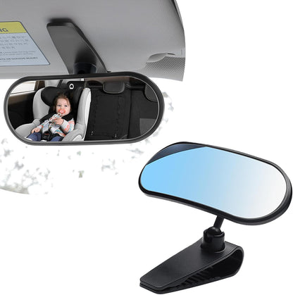 Car Mirror for Baby,360° Adjustable HD Rear View Mirrors Provides a Wide Field of Vision & Observation of the Rear Seat, Auto Convex Mirrors Baby Mirror for Car, Universal Fit (Clip)