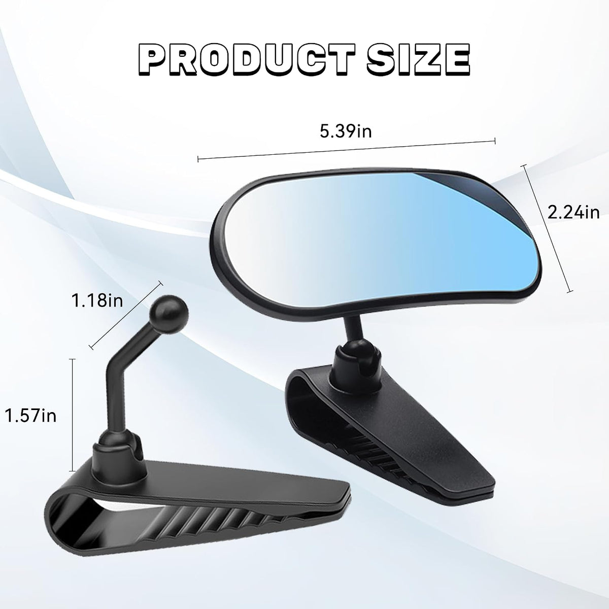 Car Mirror for Baby,360° Adjustable HD Rear View Mirrors Provides a Wide Field of Vision & Observation of the Rear Seat, Auto Convex Mirrors Baby Mirror for Car, Universal Fit (Clip)