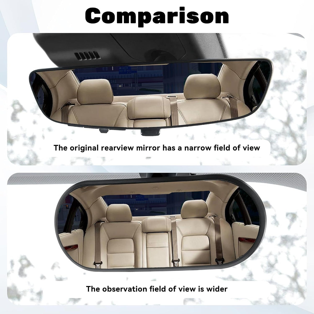 Car Mirror for Baby,360° Adjustable HD Rear View Mirrors Provides a Wide Field of Vision & Observation of the Rear Seat, Auto Convex Mirrors Baby Mirror for Car, Universal Fit (Clip)