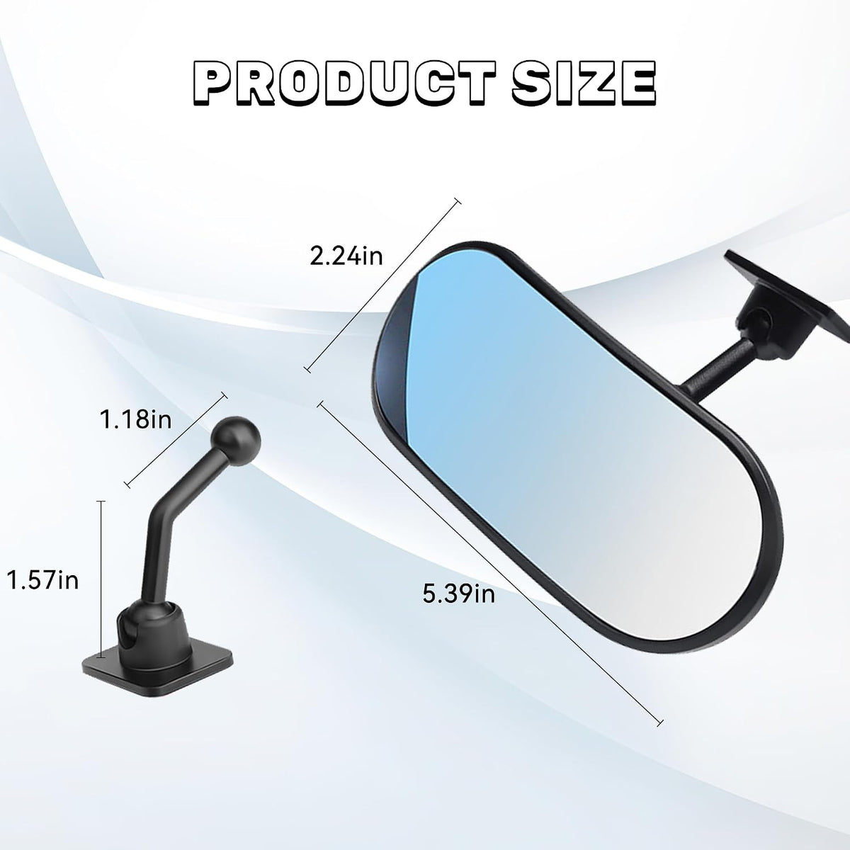 Car Mirror for Baby,360° Adjustable HD Rear View Mirrors Provides a Wide Field of Vision & Observation of the Rear Seat, Auto Convex Mirrors Baby Mirror for Car, Universal Fit (Clip)