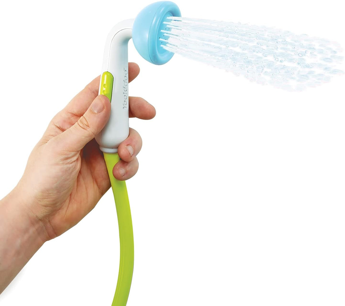 Baby Bath Shower Head - Elephant Water Pump and Trunk Spout Sprayer - One Handed Flow Control for Newborn Babies in Tub Or Sink (Turquoise)