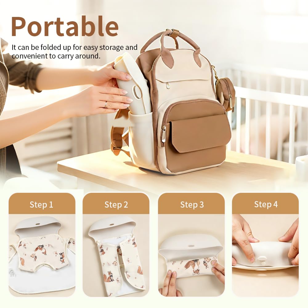 Baby Bibs for Eating,Baby Smock bib with Silicone Catcher, Waterproof Baby Bib Shirt, Baby Feeding Bib for boys & girls, Easy Clean, 6-24M(Beige Love)