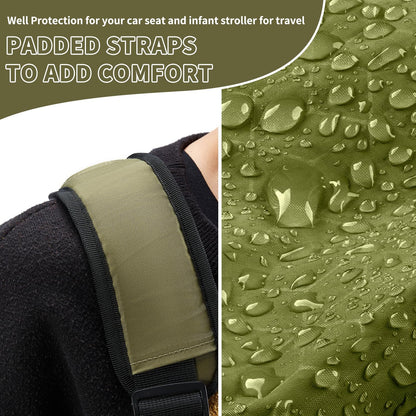 MOYAQI Stroller Travel Bag for Airplane, Gate Check Bag Backpack with Durable Nylon,Adjustable Carry Straps,Infant Carriers & Booster Seats (live Green)