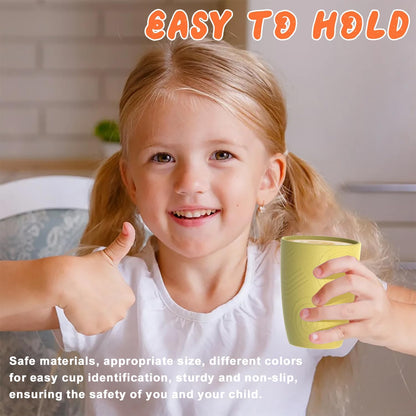 Wheat Straw Cups 12oz Unbreakable & Easy to Clean Cups Reusable Outdoor Drinking Cups for Travel,Camping,Picnic, Refrigerator and Dishwasher Safe Stackable Water Tumblers- White