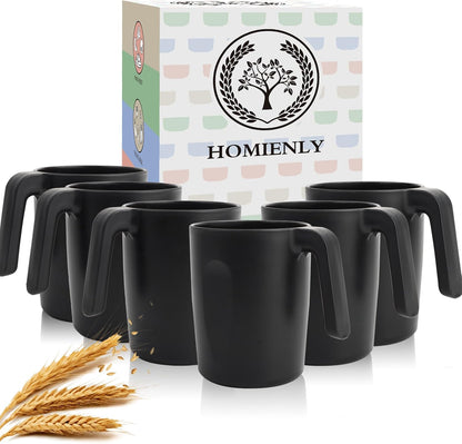 Wheat Straw Cups 12oz Unbreakable & Easy to Clean Cups Reusable Outdoor Drinking Cups for Travel,Camping,Picnic, Refrigerator and Dishwasher Safe Stackable Water Tumblers- White