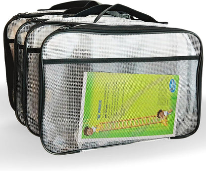 4PC Large Mesh Storage Bag for Board Games, Puzzles, Toys, Supplies, Zippered Bags for Organization Compatible with Legos and Doll Storage (4pc Mesh Bags)